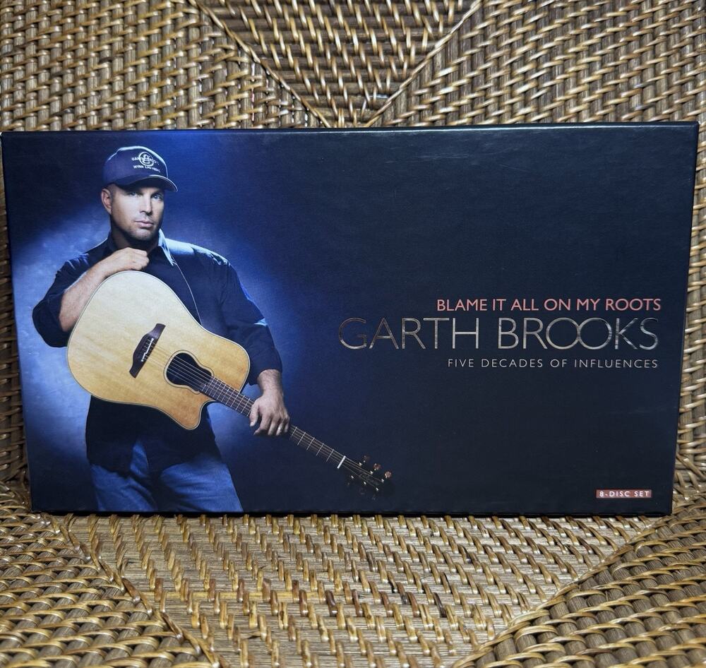 GARTH BROOKS:-Blame It All On My Roots- 8-Disc Box Set, 6 CDs 2 DVDs & Book